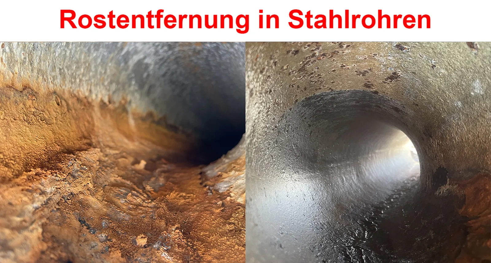 Rostentfernung in Stahlrohren